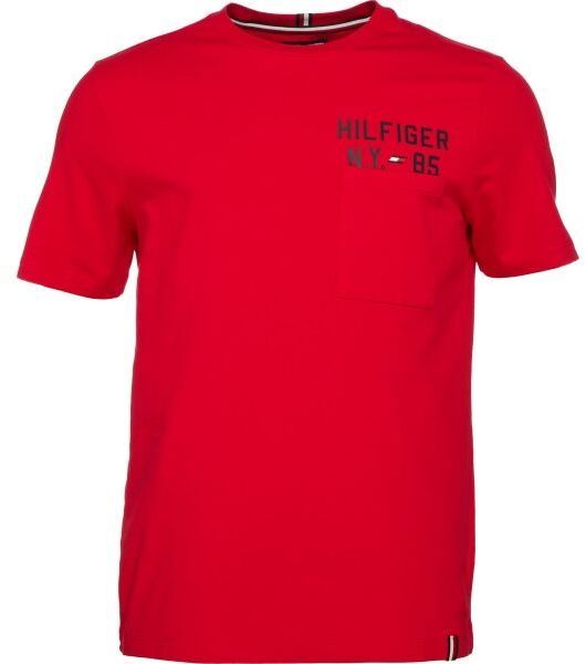 Tommy Hilfiger GRAPHIC S/S TEE Pánske tričko, červená, veľkosť