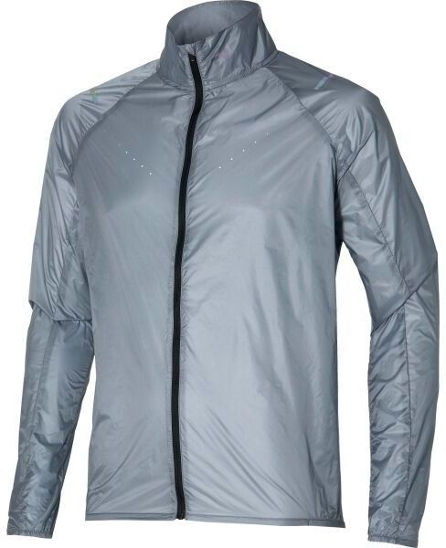 Mizuno AERO JACKET Pánska bežecká bunda, strieborná, veľkosť