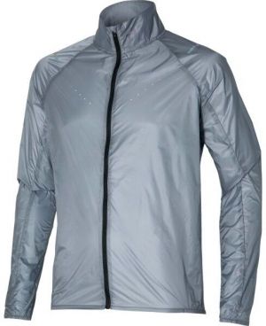 Mizuno AERO JACKET Pánska bežecká bunda, strieborná, veľkosť