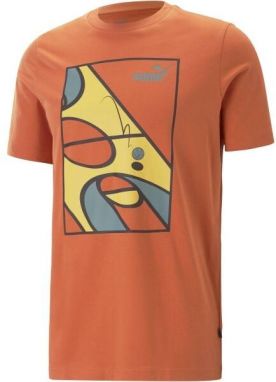 Puma GRAPHICS RUDAGON TEE Pánske tričko, oranžová, veľkosť