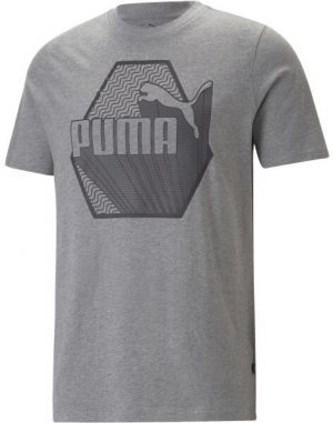 Puma GRAPHICS RUDAGON TEE Pánske tričko, sivá, veľkosť