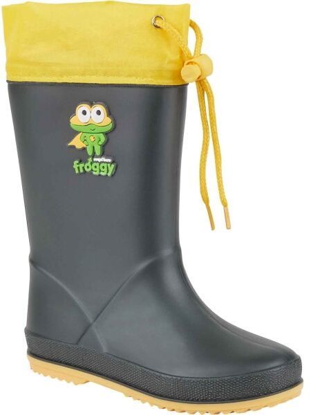 Coqui RAINY COLLAR FUR Detské gumáky, čierna, veľkosť