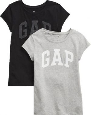GAP V-SS LOGO GRPH T XLS 2PK Dievčenské tričko, čierna, veľkosť