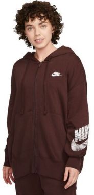 Nike NSW PHNX FLC FZ HOODIE DNC Dámska mikina, hnedá, veľkosť