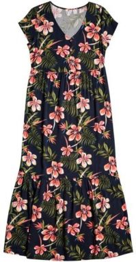 Roxy POPULAR SONG Dámske dlhé šaty, tmavo modrá, veľkosť