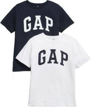 GAP V-2PK SS LOGO TEE Chlapčenské tričko, biela, veľkosť