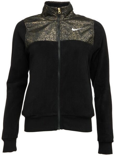 Nike NSW STRDST PRNT PLSH JKT Dámska bunda, čierna, veľkosť