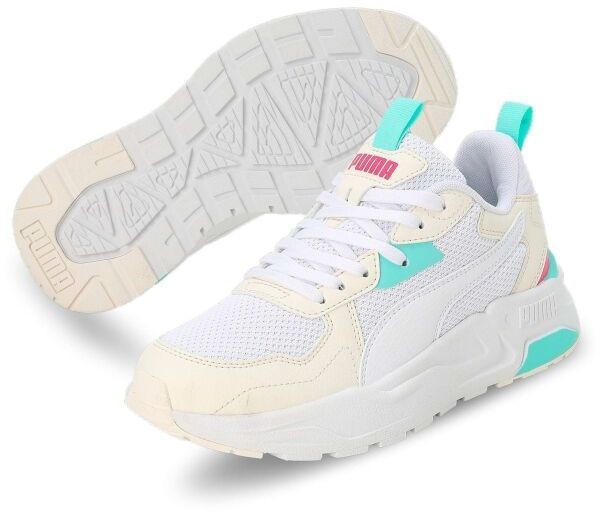 Puma TRINITY LITE JR Detská obuv, biela, veľkosť 38