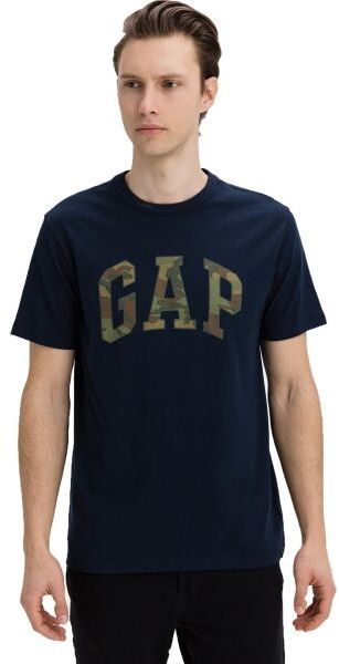 GAP V-SS CAMO ARCH LOGO TEE Pánske tričko, tmavo modrá, veľkosť