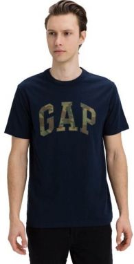 GAP V-SS CAMO ARCH LOGO TEE Pánske tričko, tmavo modrá, veľkosť