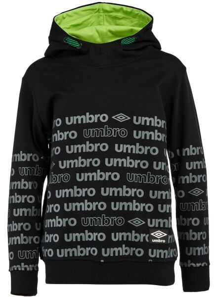 Umbro SISK Detská mikina cez hlavu, čierna, veľkosť 116-122