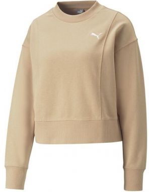Puma HER CREW TR Dámska mikina, béžová, veľkosť