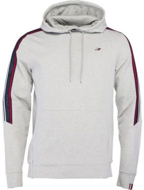 Tommy Hilfiger TEXTURED TAPE HOODY Pánska mikina, sivá, veľkosť