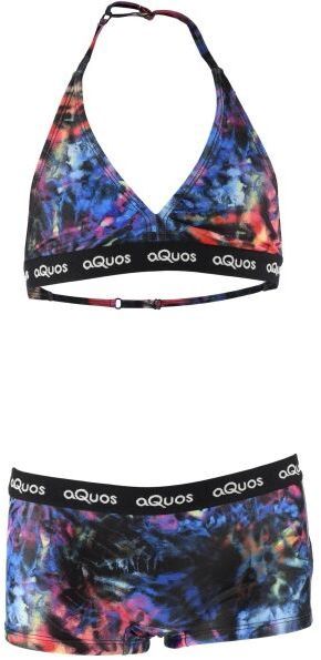 AQUOS KESTREL Dievčenské športové dvojdielne plavky, mix, veľkosť 164-170