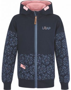 LOAP DILITA Dievčenská mikina, tmavo modrá, veľkosť 112-116