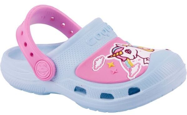 Coqui MAXI UNICORN Detské šľapky, svetlomodrá, veľkosť