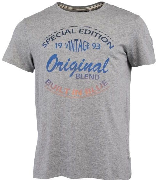 BLEND TEE REGULAR FIT Pánske tričko, sivá, veľkosť