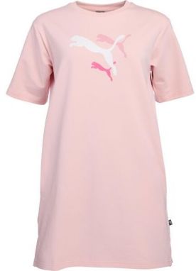 Puma ESS+ LOGO POWER TEE DRESS TR Dámske šaty, ružová, veľkosť