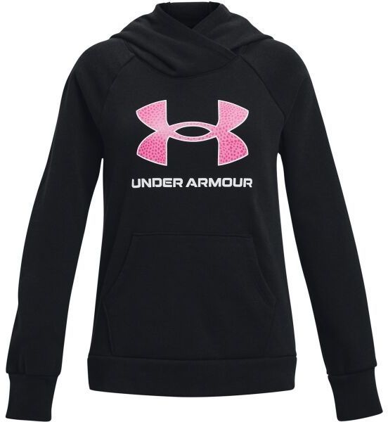 Under Armour RIVAL FLEECE BL HOODIE Dievčenská mikina, čierna, veľkosť XS