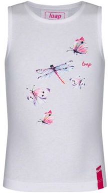 LOAP BESLANA Dievčenské tielko, biela, veľkosť 122-128