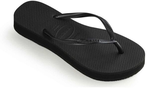 HAVAIANAS SLIM FLAT FORM Dámske žabky, čierna, veľkosť 37/38