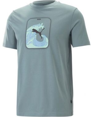 Puma GRAPHICS WAVE TEE Pánske tričko, zelená, veľkosť