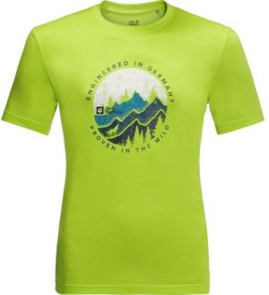 Jack Wolfskin HIKING T M Pánske funkčné tričko, svetlo zelená, veľkosť