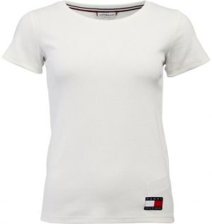Tommy Hilfiger TOMMY 85 RIB-SS TEE Dámske tričko, sivá, veľkosť