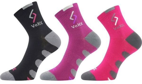 VoXX S-TRONIK 3P Dievčenské ponožky, čierna, veľkosť