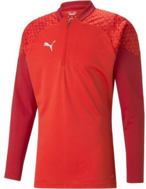 Puma TEAMCUP TRAINING 1/4 ZIP TOP Pánska športová mikina, červená, veľkosť XXL