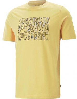 Puma GRAPHICS SUMMER TEE Pánske tričko, žltá, veľkosť