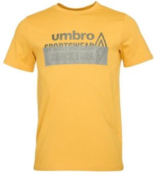 Umbro LINEAR BOX LOGO GRAPHIC TEE Pánske tričko, žltá, veľkosť
