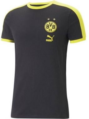 Puma BVB FTBLHERITAGE T7 TEE Pánske tričko, čierna, veľkosť