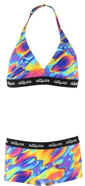 AQUOS KESTREL Dievčenské športové dvojdielne plavky, mix, veľkosť 128-134