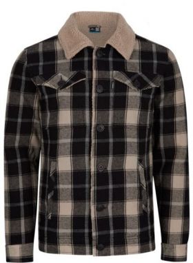 O'Neill FLEECE LINED JACKET Pánska košeľa, tmavo sivá, veľkosť