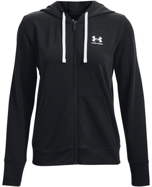 Under Armour RIVAL TERRY FZ HOODIE Dámska mikina, čierna, veľkosť S