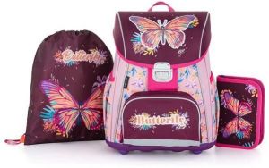 Oxybag BUTTERFLY Školský set, ružová, veľkosť