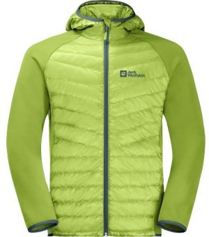 Jack Wolfskin ROUTEBURN PRO HYBRID M Pánska outdoorová zateplená bunda, zelená, veľkosť