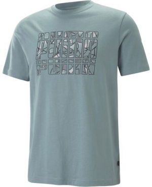 Puma GRAPHICS SUMMER TEE Pánske tričko, sivá, veľkosť