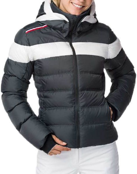 Rossignol W HIVER DOWN JKT Dámska páperová bunda, tmavo sivá, veľkosť