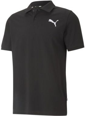 Puma ESS PIQUE POLO Pánske polo tričko, čierna, veľkosť