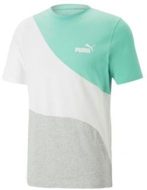 Puma POWER CAT TEE Pánske tričko, sivá, veľkosť