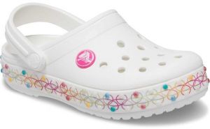 Crocs CROCBAND STRETCH NECKLACE Detská nazúvacia obuv, biela, veľkosť 30/31