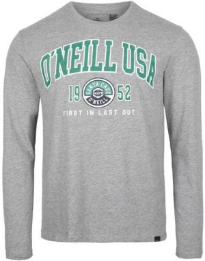 O'Neill STATE L/SLV T-SHIRT Pánske tričko s dlhým rukávom, sivá, veľkosť