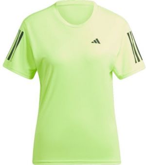 adidas OWN THE RUN TEE Dámske bežecké tričko, reflexný neón, veľkosť