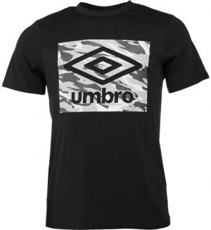 Umbro CAMO BOX LOGO GRAPHIC TEE Pánske tričko, čierna, veľkosť