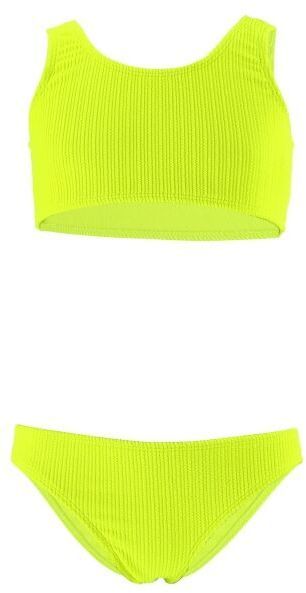 AQUOS MIMI Dievčenské dvojdielne plavky, reflexný neón, veľkosť 128-134