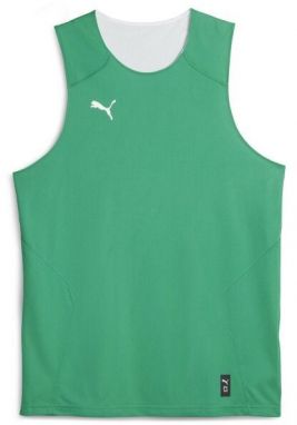 Puma HOOPS TEAM REVERSE PRACTICE JERSEY Pánsky basketbalový dres, zelená, veľkosť XXXL