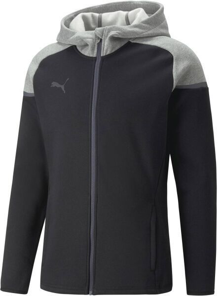 Puma TEAMCUP CASUALS HOODED JACKET Pánska športová bunda, čierna, veľkosť