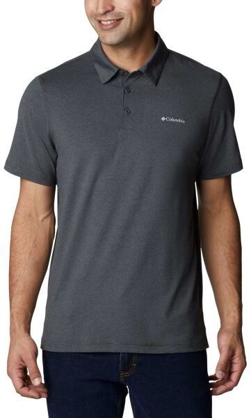 Columbia TECH TRAIL POLO Pánske funkčné tričko polo, tmavo sivá, veľkosť